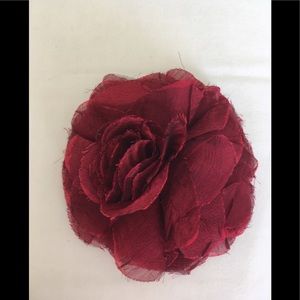 WHBM red rose hair barrette or pin